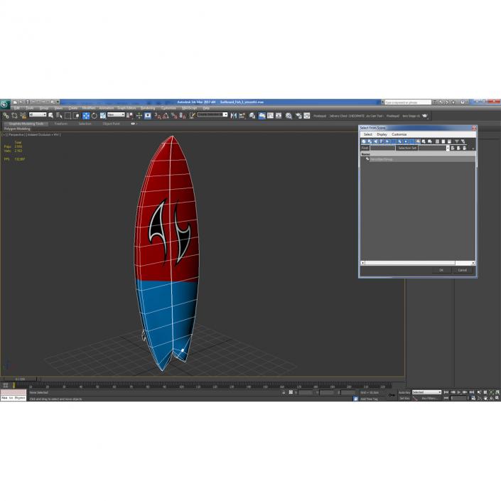 3D Surfboard Fish 2