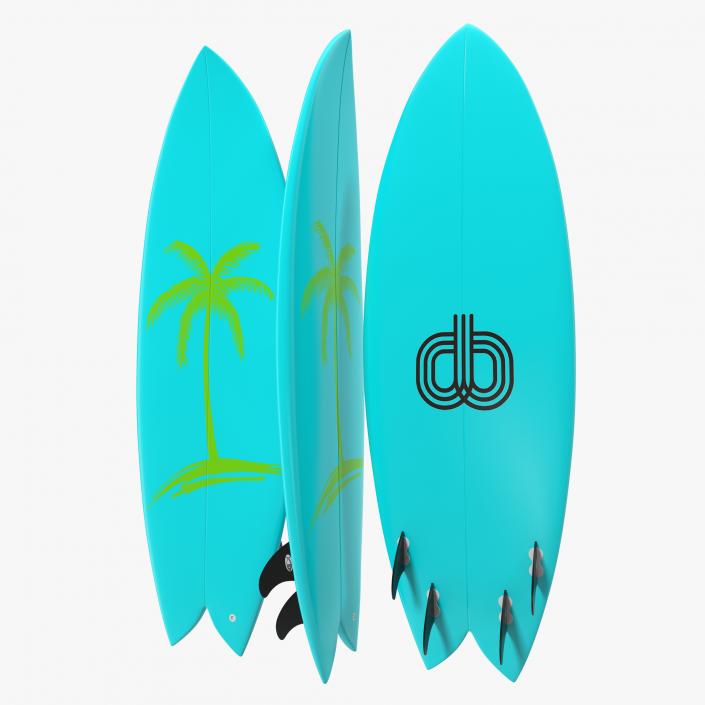 3D Surfboard Fish 4