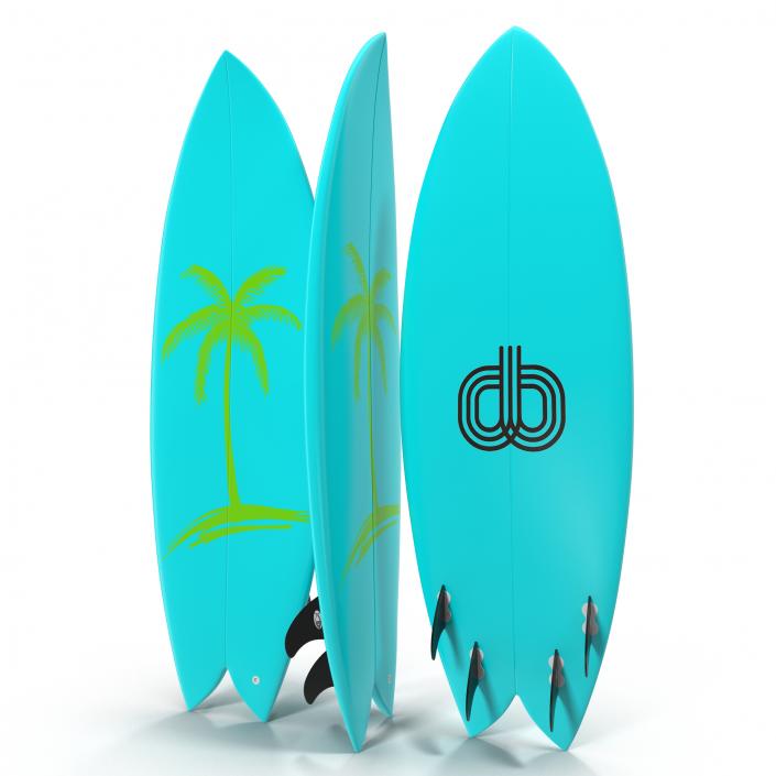 3D Surfboard Fish 4