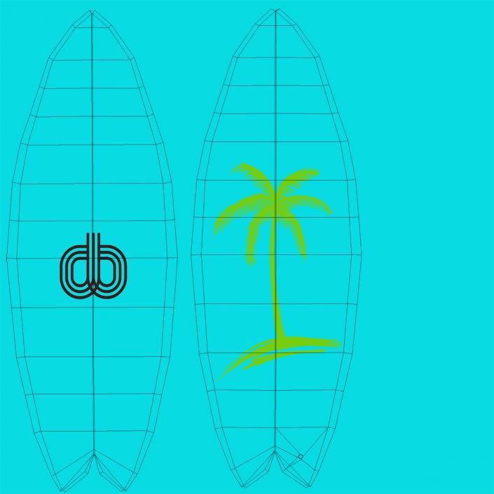 3D Surfboard Fish 4