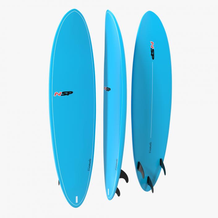 3D Surfboard Funboard model