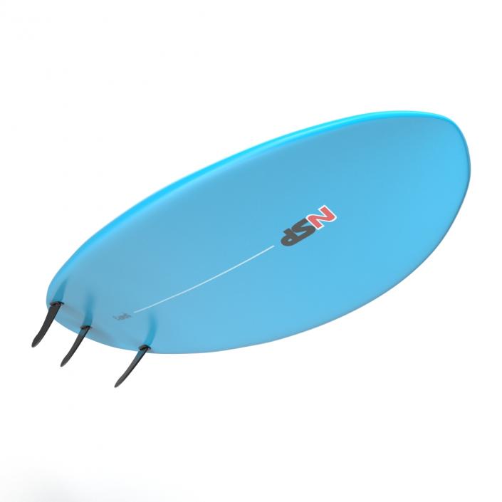 3D Surfboard Funboard model