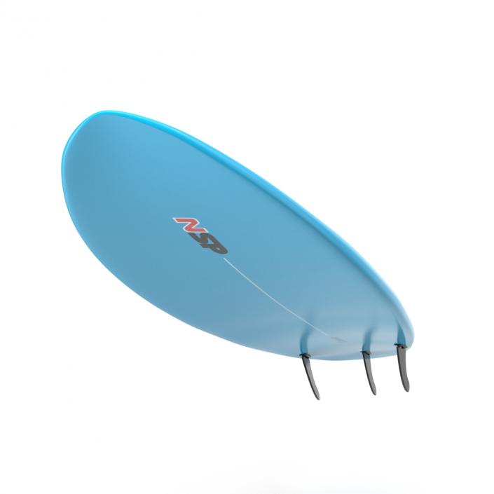 3D Surfboard Funboard model