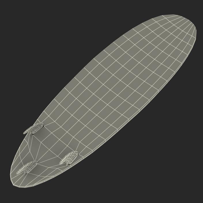 3D Surfboard Funboard model