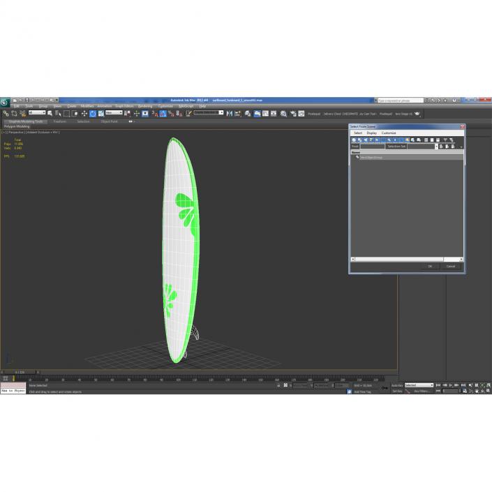 3D model Surfboard Funboard 4