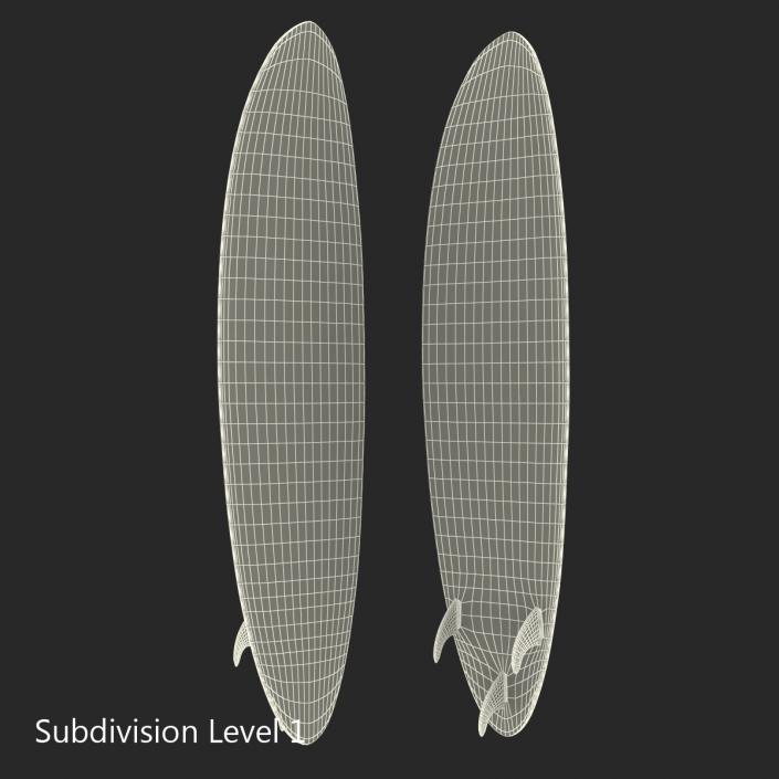 3D model Surfboard Funboard 4