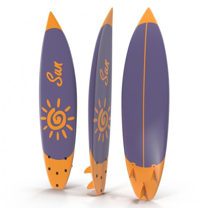 3D model Surfboard Shortboard