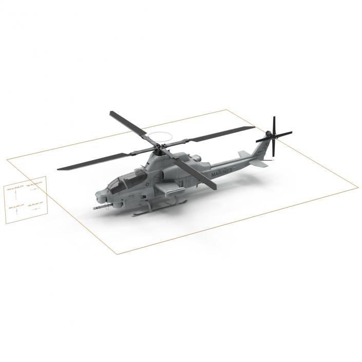 3D Attack Helicopter Bell AH 1Z Viper Rigged 2 model