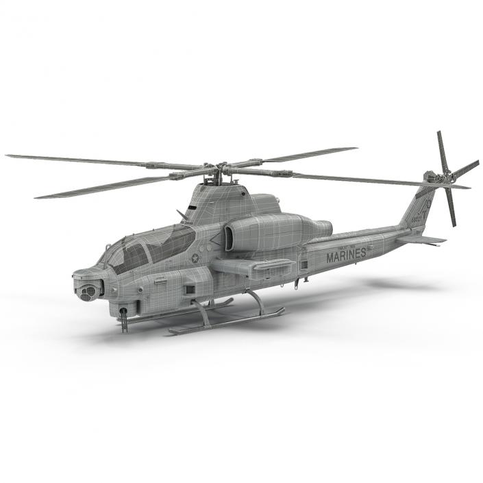 3D Attack Helicopter Bell AH 1Z Viper Rigged 2 model