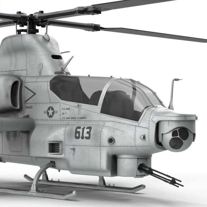 3D Attack Helicopter Bell AH 1Z Viper Rigged 2 model