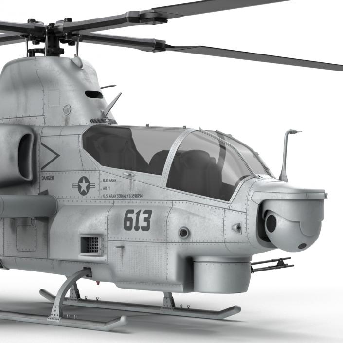 3D Attack Helicopter Bell AH 1Z Viper Rigged 2 model