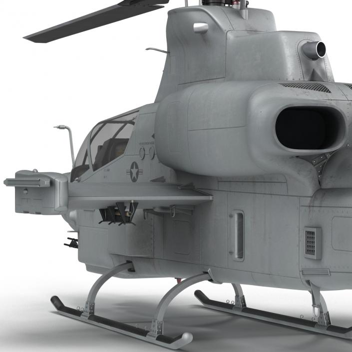 3D Attack Helicopter Bell AH 1Z Viper Rigged 2 model