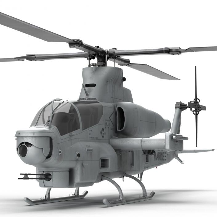 3D Attack Helicopter Bell AH 1Z Viper Rigged 2 model