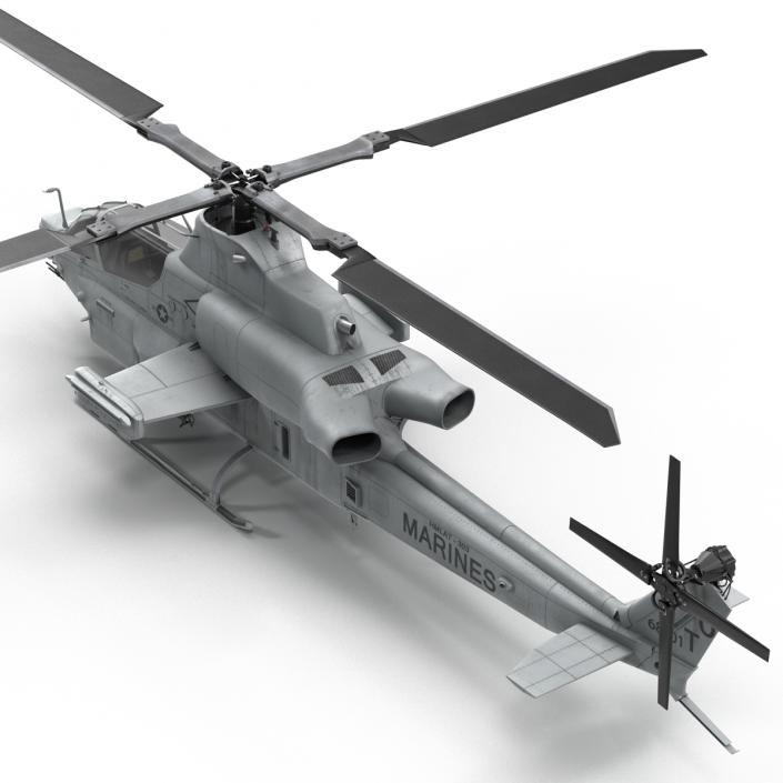 3D Attack Helicopter Bell AH 1Z Viper Rigged 2 model