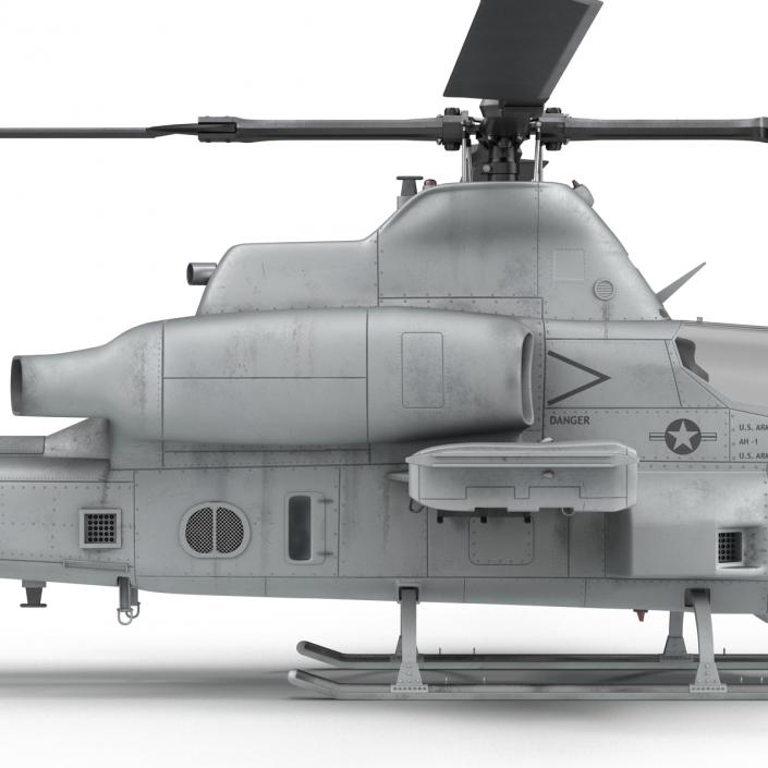 3D Attack Helicopter Bell AH 1Z Viper Rigged 2 model