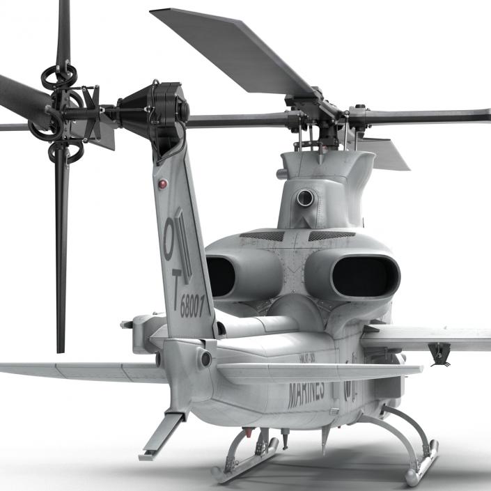 3D Attack Helicopter Bell AH 1Z Viper Rigged 2 model