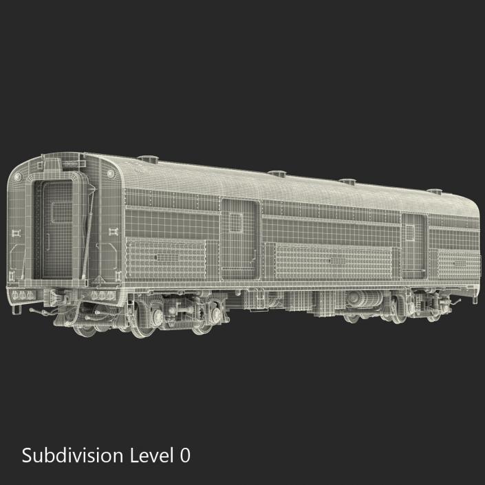 Railroad Amtrak Baggage Car 2 3D model