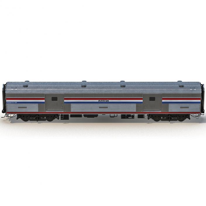 Railroad Amtrak Baggage Car 2 3D model