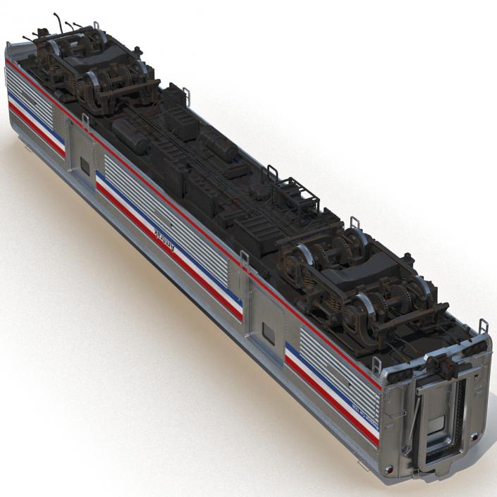 Railroad Amtrak Baggage Car 2 3D model