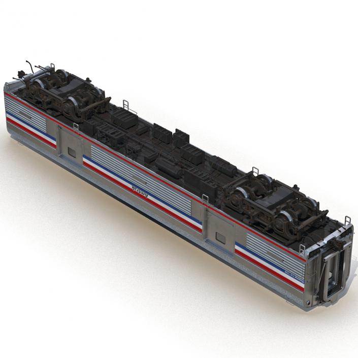 Railroad Amtrak Baggage Car 2 3D model