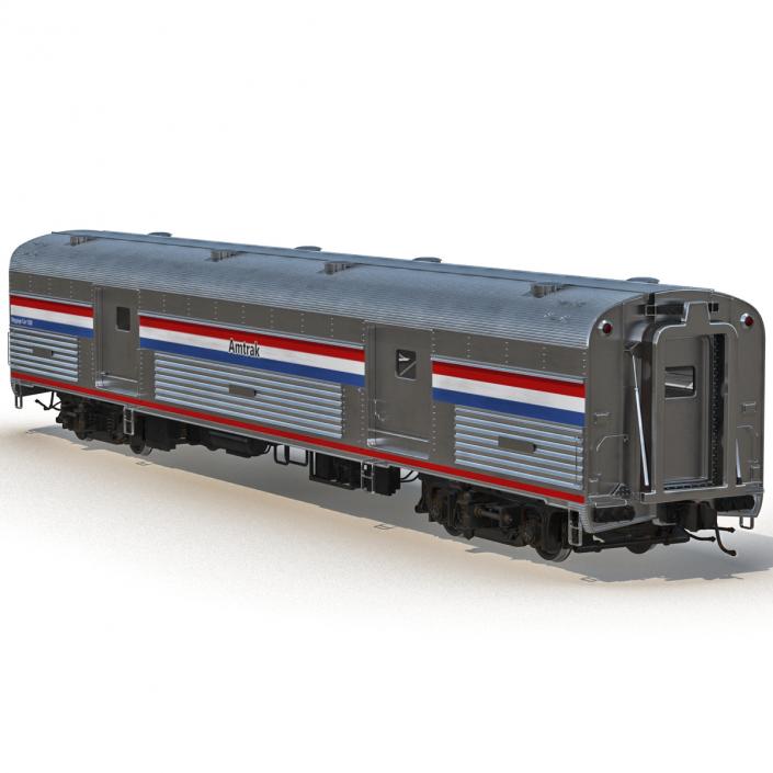 Railroad Amtrak Baggage Car 2 3D model