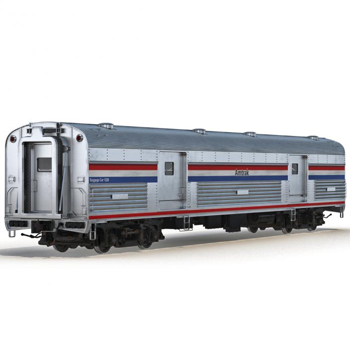 Railroad Amtrak Baggage Car 2 3D model