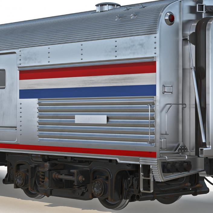 Railroad Amtrak Baggage Car 2 3D model