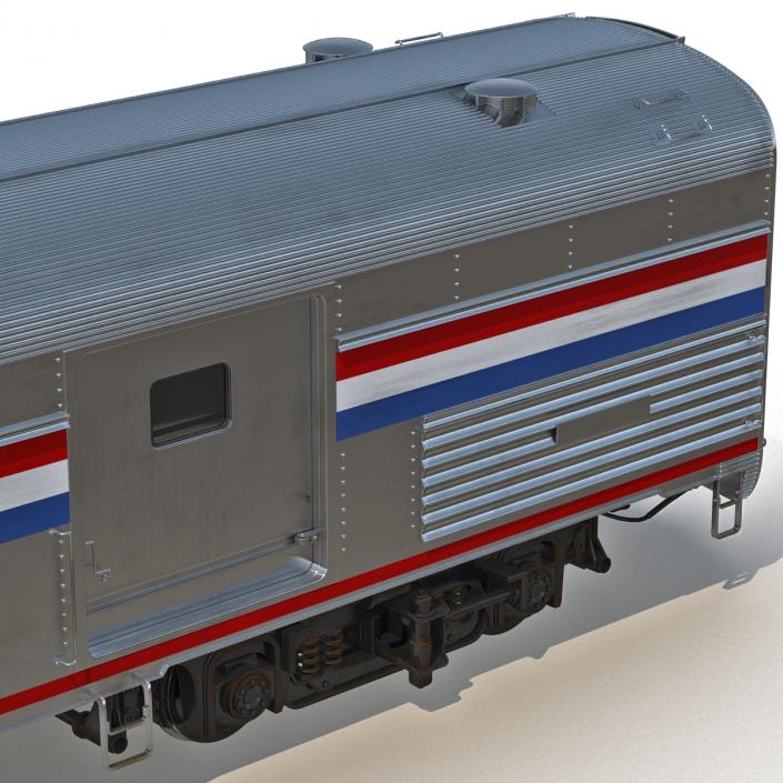 Railroad Amtrak Baggage Car 2 3D model