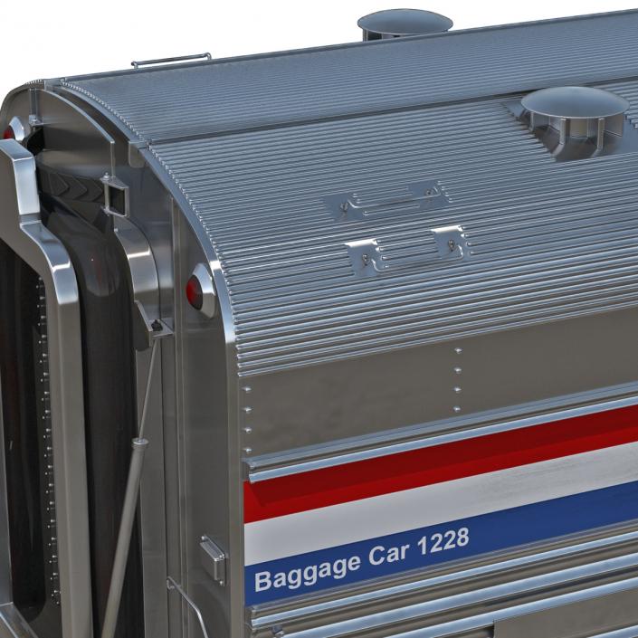 Railroad Amtrak Baggage Car 2 3D model