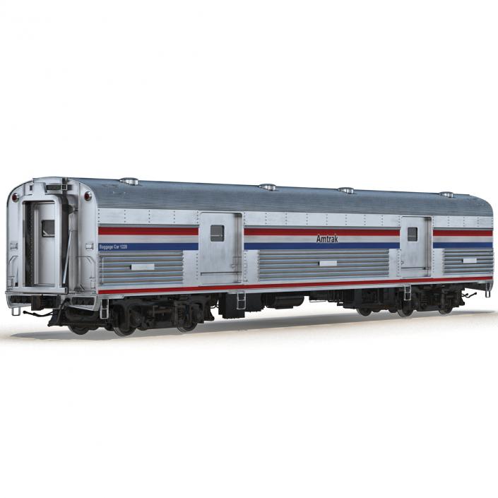 Railroad Amtrak Baggage Car 2 3D model