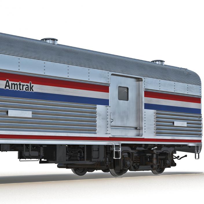 Railroad Amtrak Baggage Car 2 3D model