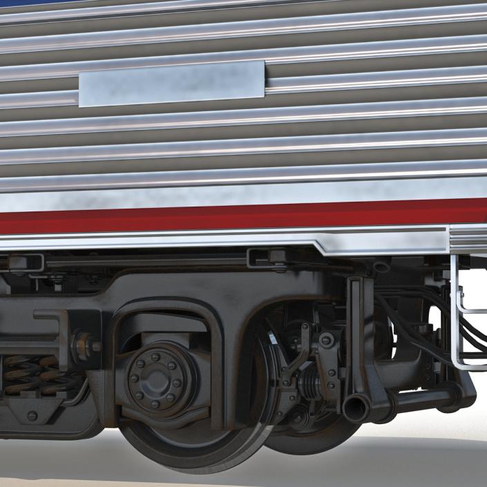 Railroad Amtrak Baggage Car 2 3D model