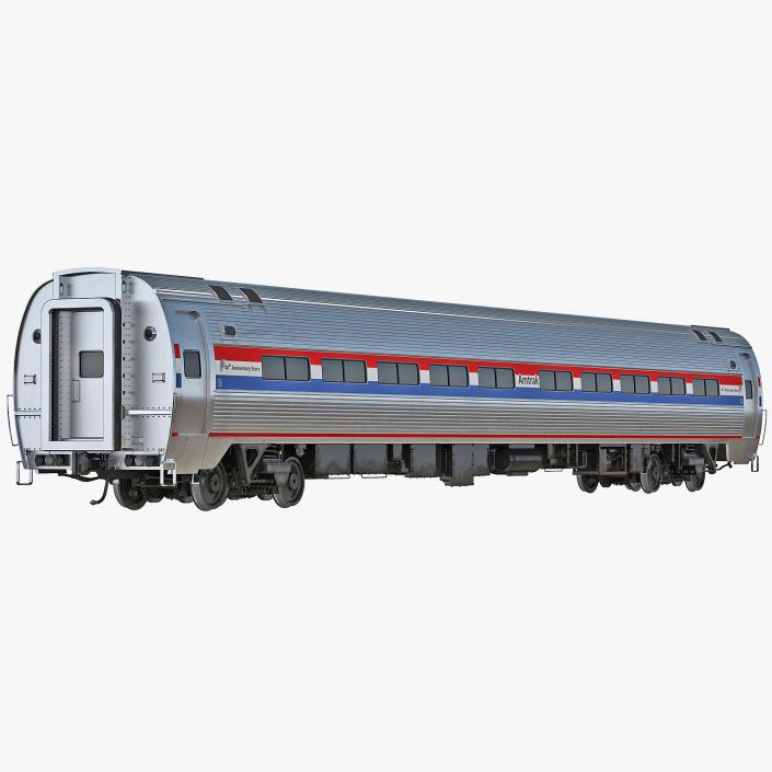 3D Railroad Amtrak Passenger Car 2