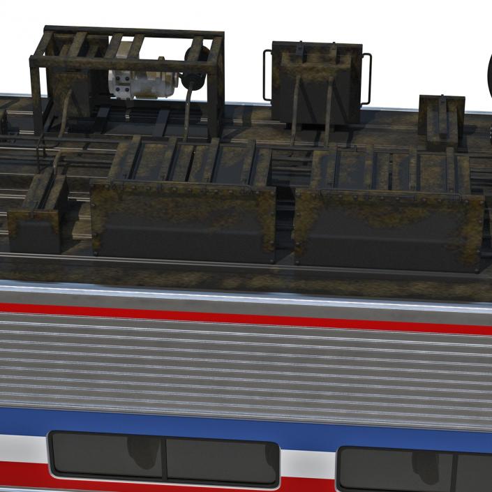 3D Railroad Amtrak Passenger Car 2