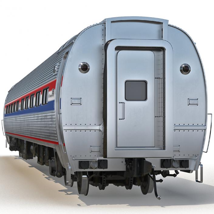 3D Railroad Amtrak Passenger Car 2