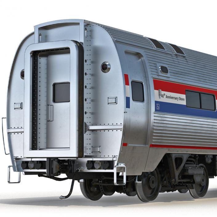 3D Railroad Amtrak Passenger Car 2