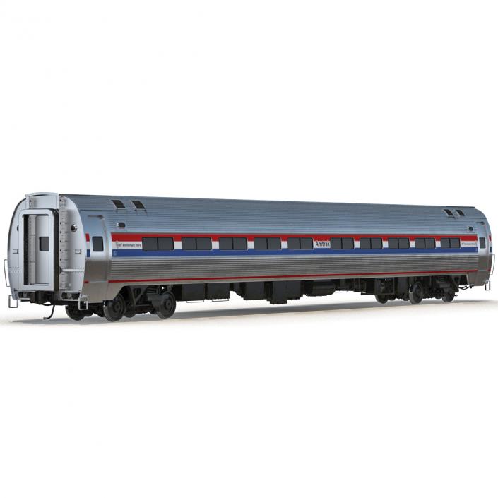 3D Railroad Amtrak Passenger Car 2