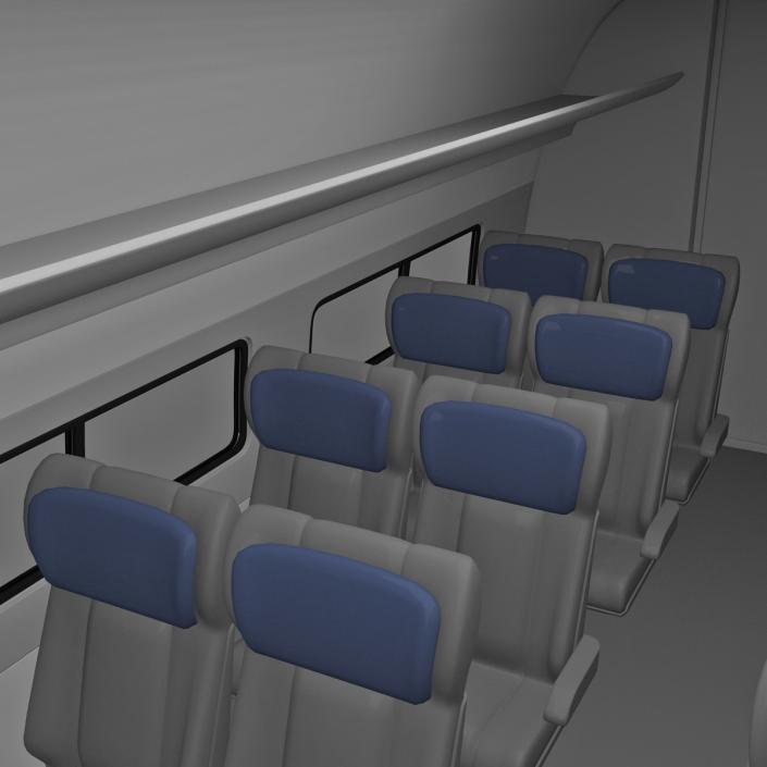 3D Railroad Amtrak Passenger Car 2