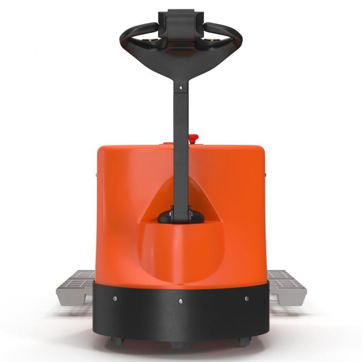 3D Powered Pallet Jack and Plastic Pallet model