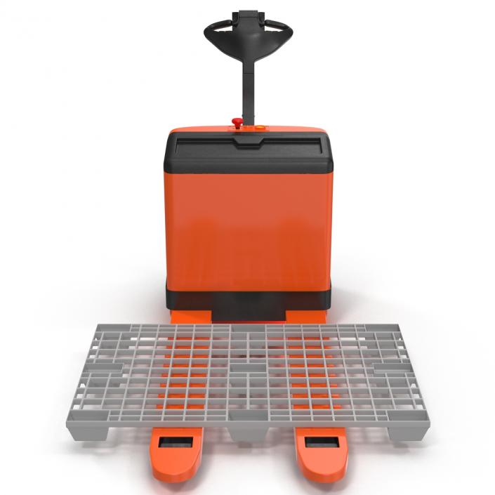 3D Powered Pallet Jack and Plastic Pallet model