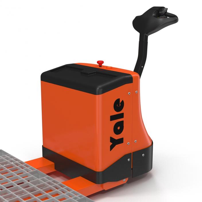 3D Powered Pallet Jack and Plastic Pallet model