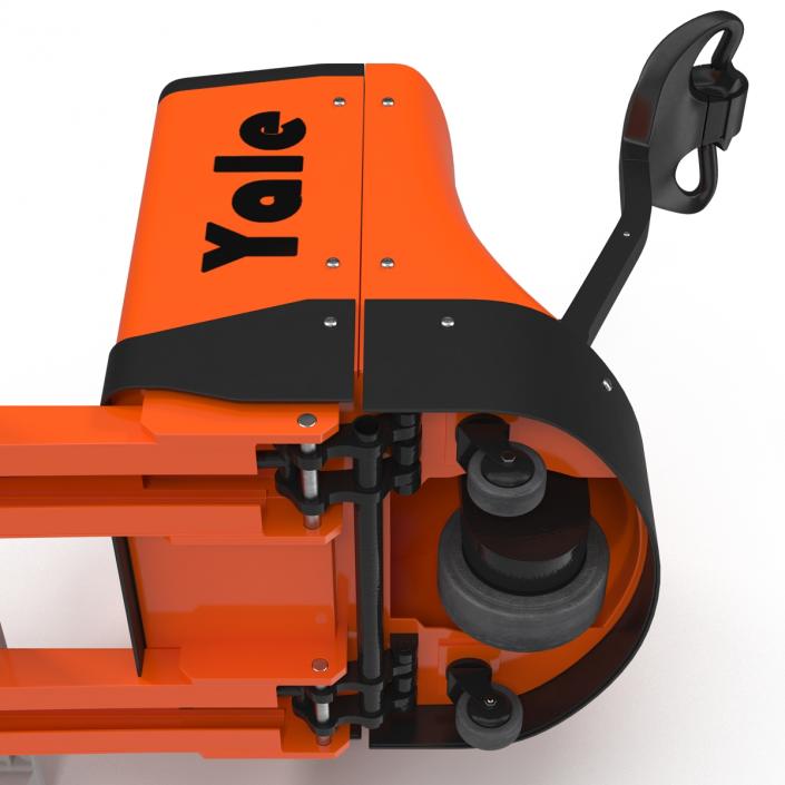 3D Powered Pallet Jack and Plastic Pallet model