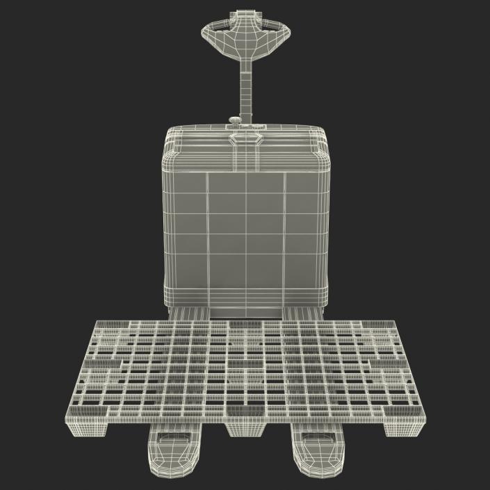 3D Powered Pallet Jack and Plastic Pallet model