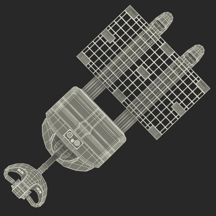 3D Powered Pallet Jack and Plastic Pallet model