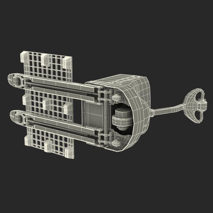 3D Powered Pallet Jack and Plastic Pallet model