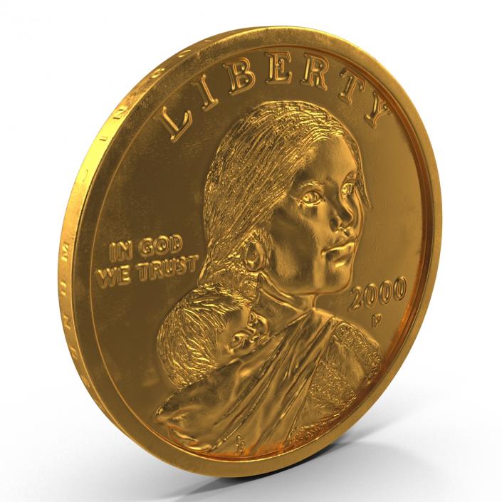 US Sacagawea Dollar 3D model