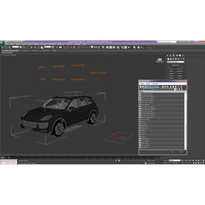 3D model Porsche Cayenne Turbo S 2015 Rigged