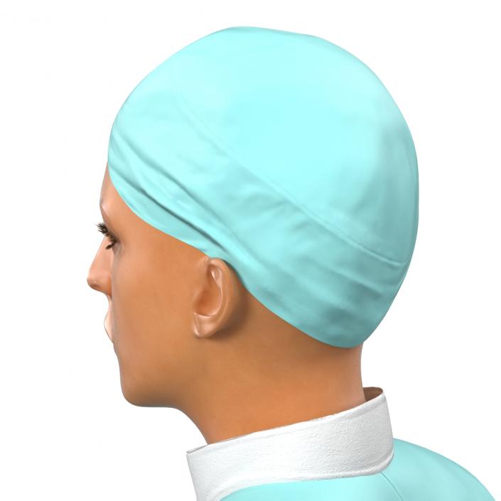 3D model Female Surgeon Mediterranean Rigged