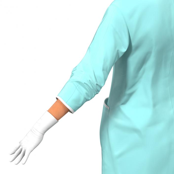 3D model Female Surgeon Mediterranean Rigged