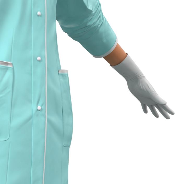 3D model Female Surgeon Mediterranean Rigged